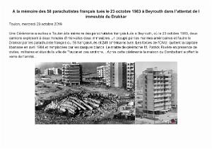 2019 10 23 TOULON CEREMONIE DU 36 EME ANNIVERSAIRE DE L ATTENTAT DU DRAKKAR A BEYROUTH (1)